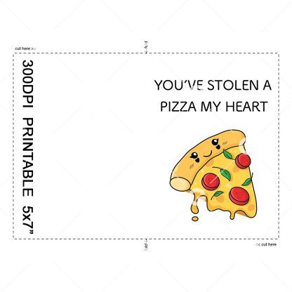 Pizza My Heart Anniversary Card Example