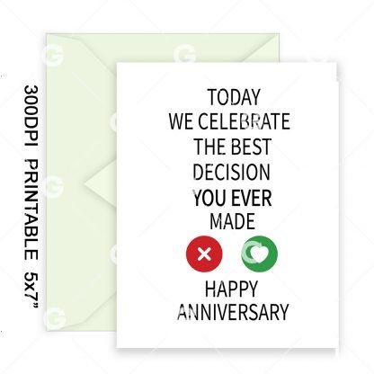 Today We Celebrate Anniversary Card