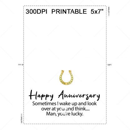 You're Lucky Anniversary Card Example