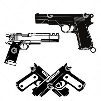 Hand Guns SVG Bundle