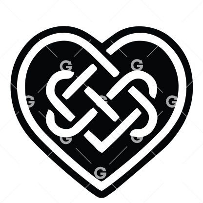 Knotted Celtic Love Heart SVG