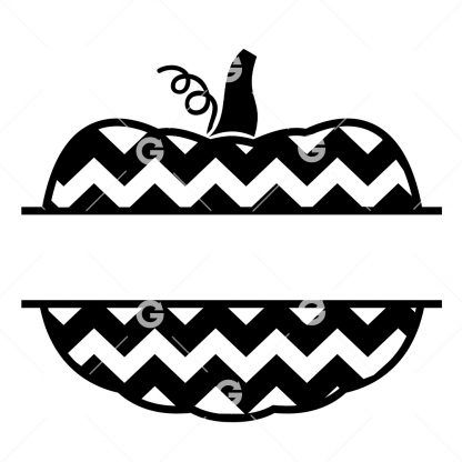 Wavy Thanksgiving Pumpkin Monogram Sign SVG