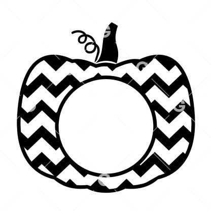 Circle Thanksgiving Pumpkin Monogram Sign SVG