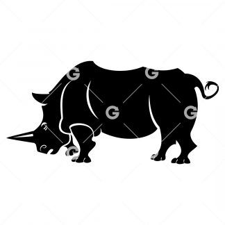 African Rhino SVG