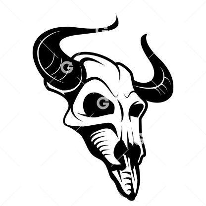 Animal Skull With Horns SVG