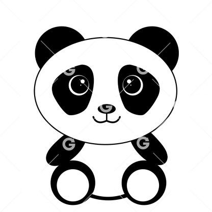 Cute Panda Bear SVG