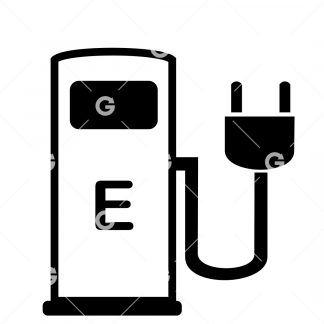 Electric Car Charging Station SVG