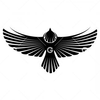 Flying Hawk Abstract SVG