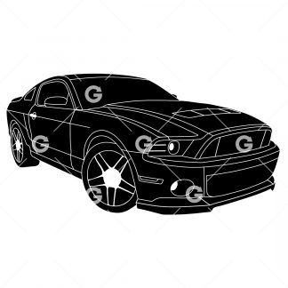 Mustang Sports Car SVG