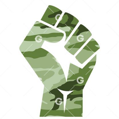 Camouflage Rebel Fist SVG