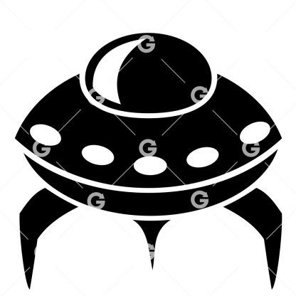 Outer Space Alien Spaceship SVG