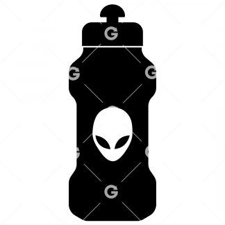 Alien Sports Water Bottle SVG