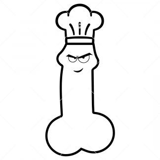 Angry Penis Cooking Chef SVG