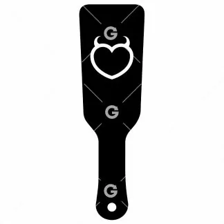 BDSM Devil Heart Sex Toy Paddle SVG