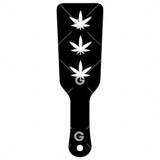 BDSM Marijuana Pot Leaf Sex Toy Paddle SVG