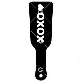BDSM XOXO Love Heart Sex Toy Paddle SVG