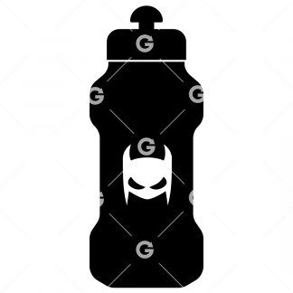Bat Mask Sports Water Bottle SVG