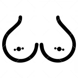 Big Boobs With Pierced Nipples SVG