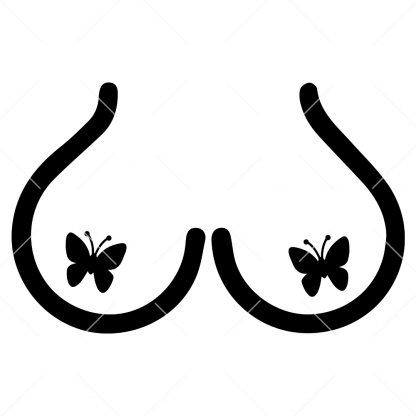 Big Boobs With Butterfly Nipples SVG