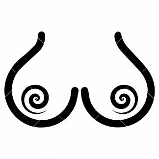 Big Boobs With Spiral Nipples SVG