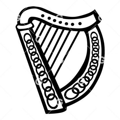 Celtic Musical Harp SVG