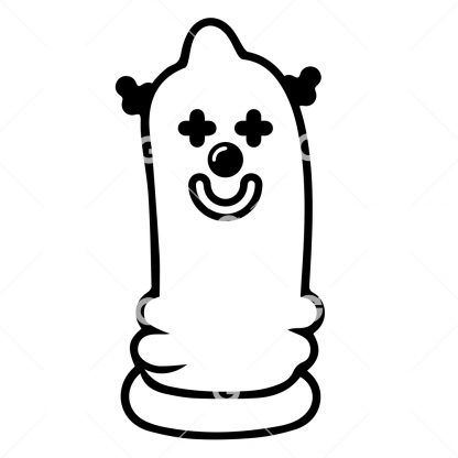 Cartoon Clown Condom SVG
