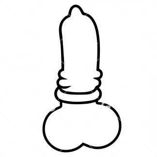 Condon on Cartoon Penis SVG