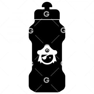 Cute Pirate Sports Water Bottle SVG