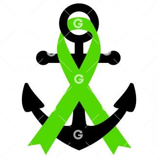Depression Awareness Ribbon Anchor SVG