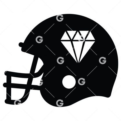 Diamond Symbol Football Helmet SVG