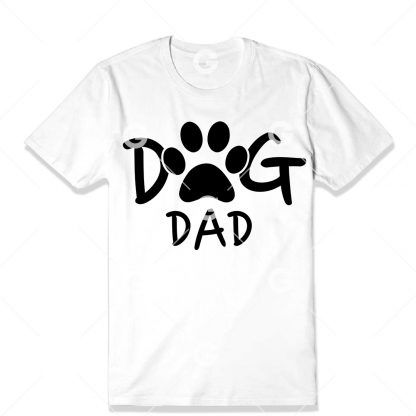 Dog Dad Paw Print T-Shirt SVG
