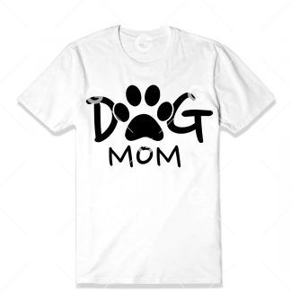 Dog Mom Paw Print T-Shirt SVG