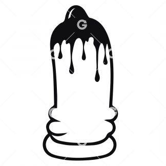 Cartoon Drip, Dripping Condom SVG