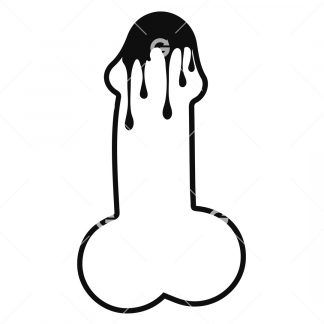 Dripping Cartoon Penis SVG