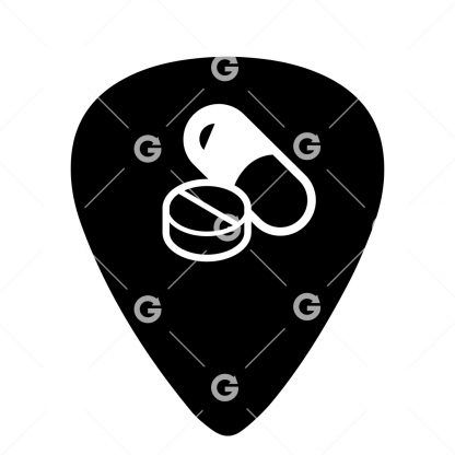 Party Drugs Guitar Pick SVG