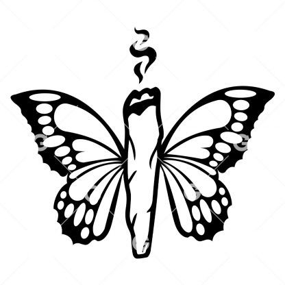 Weed Joint Monarch Butterfly SVG
