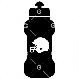 American Football Helmet Sports Water Bottle SVG