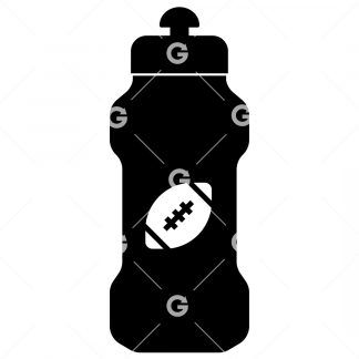 American Football Sports Water Bottle SVG