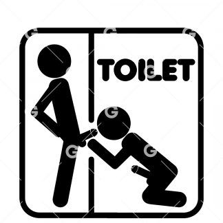 Gay Toilet Blowjob Sign SVG