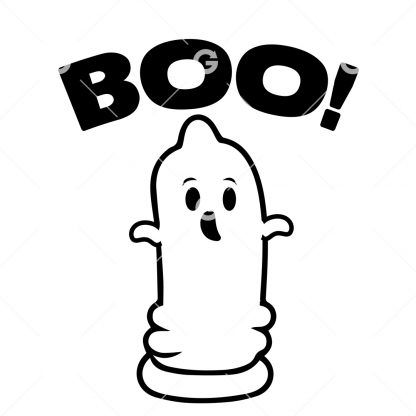Halloween Ghost Cartoon Condom SVG