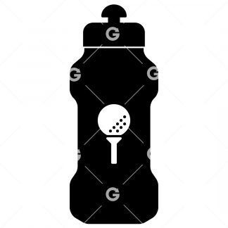 Golf Sports Water Bottle SVG