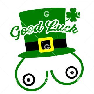 Good Luck Irish Boobs Leprechaun Hat SVG