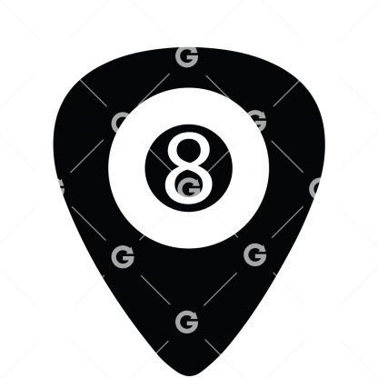 8 Ball Music Guitar Pick SVG