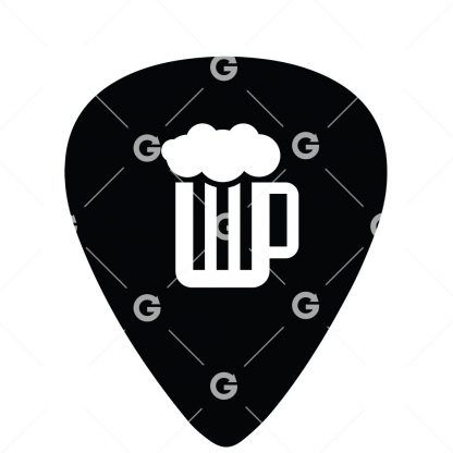 Guitar Pick Beer Mug SVG