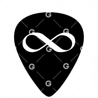 Guitar Pick Infinity Symbol SVG