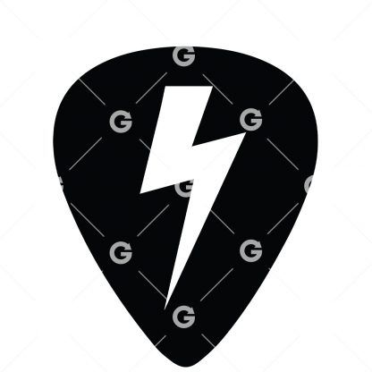 Guitar Pick Lightning Bolt SVG