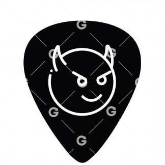 Cute Devil, Satan Music Guitar Pick SVG