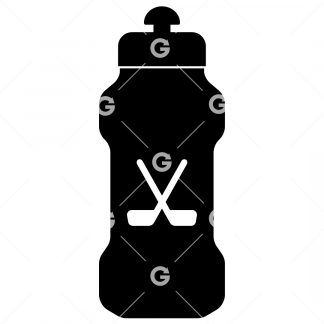 Hockey Sports Water Bottle SVG