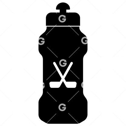 Hockey Sports Water Bottle SVG