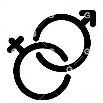 Interlocking Gender Sex Symbols SVG